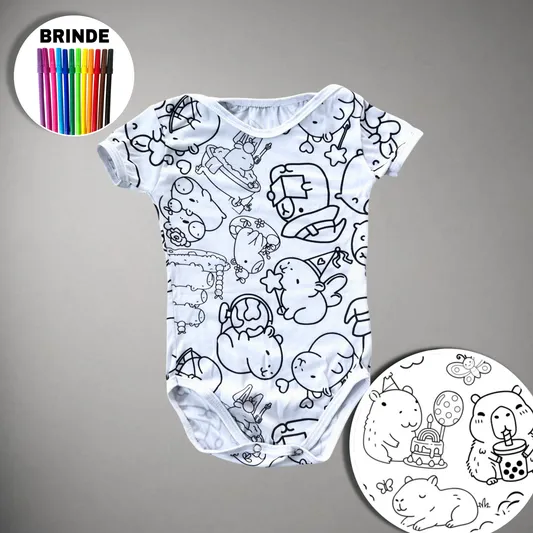 Body Bebê Capivara Unissex