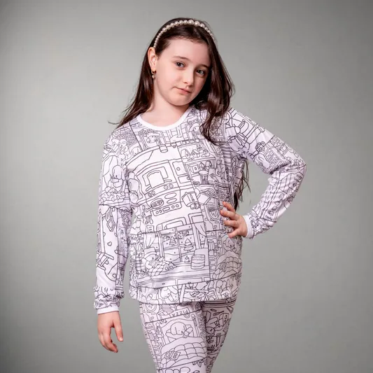 Pijama Infantil Manga Longa Bobbie Goods Unissex